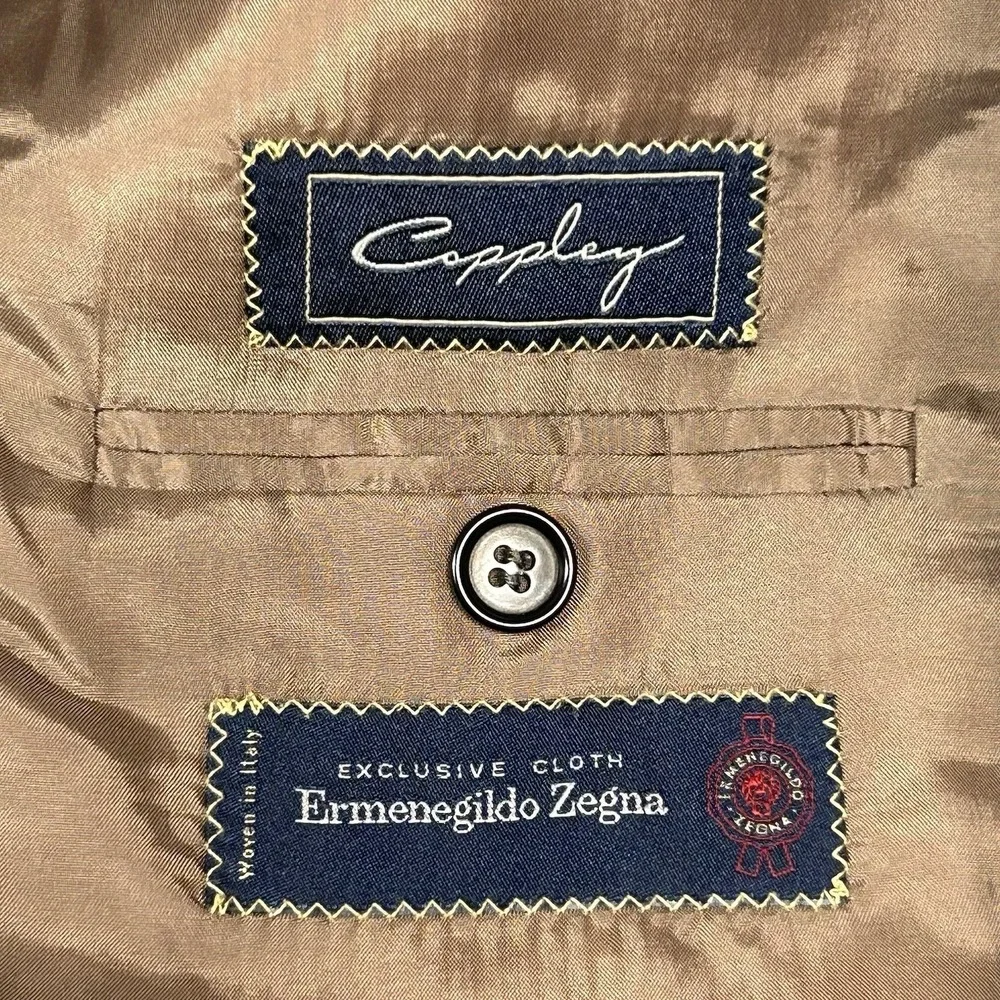 Coppley Bespoke 43R Ermenegildo Zegna Trofeo Wool Blazer Sport Coat Suit‎ Jacket